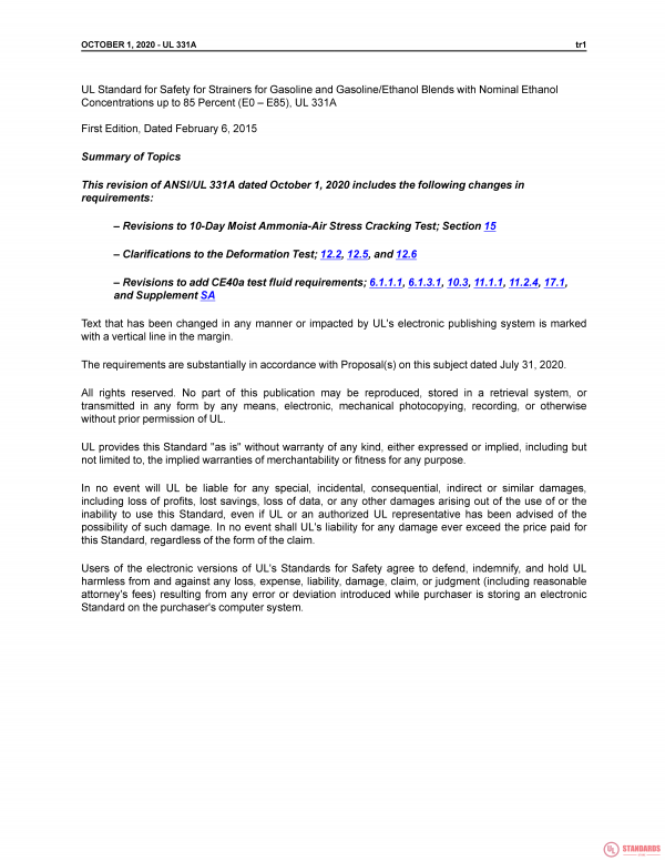 UL 331A PDF UL 331A PDF